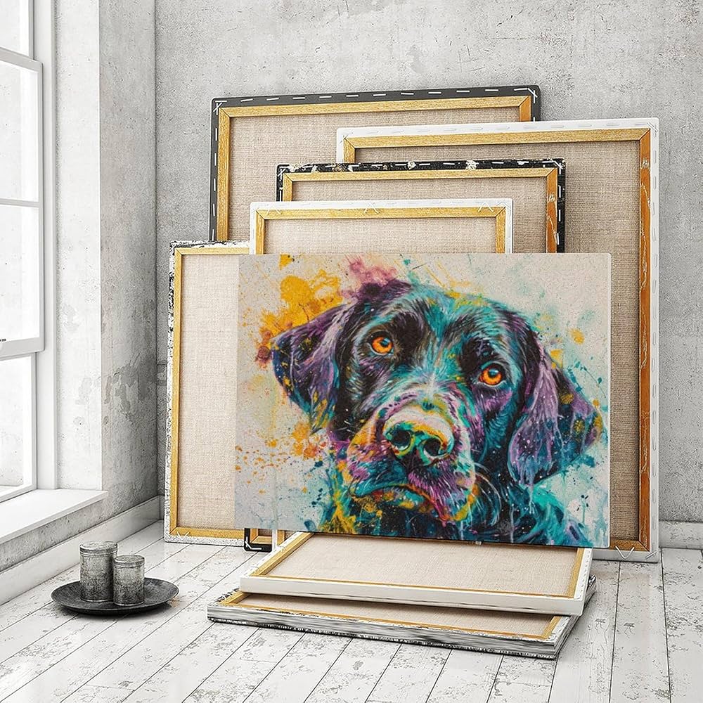 Amazon | ラブラドルレトリバーの油絵 数字キットによる絵画